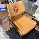 Light Brown Seat + Rose Gold Armrests