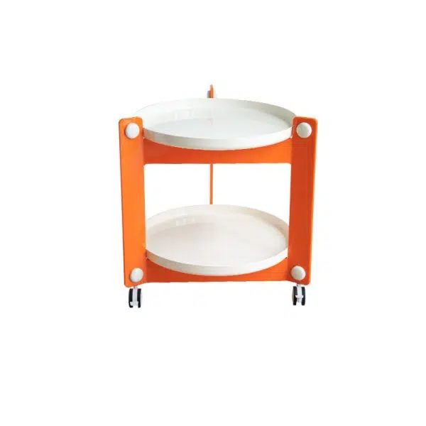 Contemporary Creative Round PET Acrylic End Table 2-Tier For Living Room - Image 14