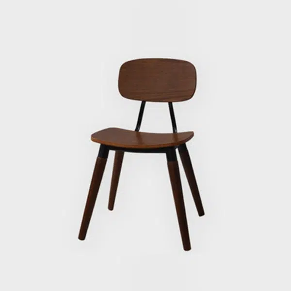 Contemporary Scandinavian Square Wood Iron Chair Backrest Armless For Living Room - Image 25