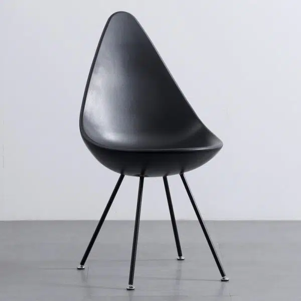 Contemporary Creative Water Drop Shape Plastic Dining Chair Backrest For Dining Room - Image 4