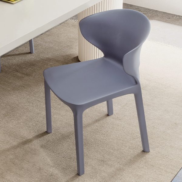 Contemporary Scandinavian PP Plastic Velvet Square Ergonomivally Design Stackable Dining Chair Backrest For Dining Room - Image 25