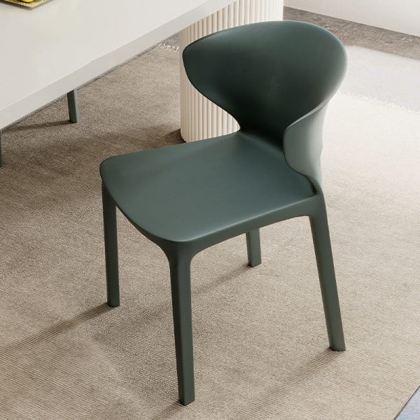 Contemporary Scandinavian PP Plastic Velvet Square Ergonomivally Design Stackable Dining Chair Backrest For Dining Room - Image 27