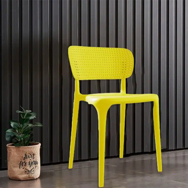 Contemporary Creative Rectangular Plastic Chair Backrest Armless For Living Room - Image 17