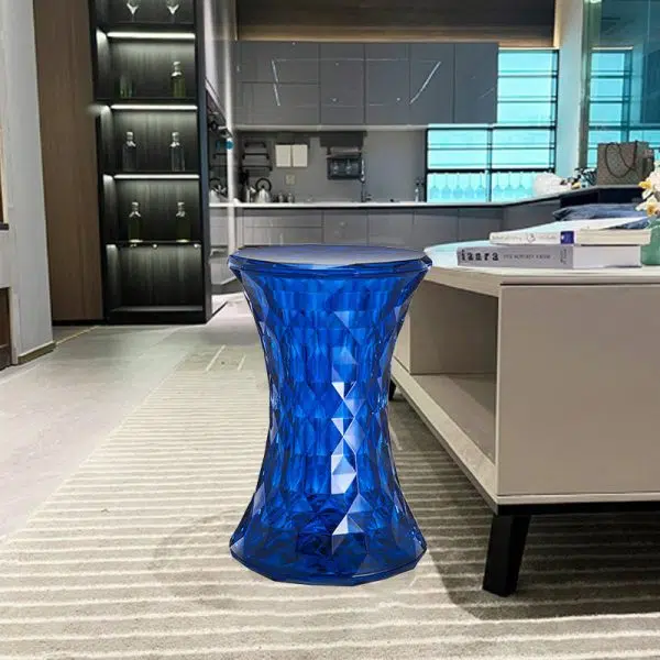 Contemporary Nordic Column Acrylic Chair Backless Armless For Living Room - Image 13