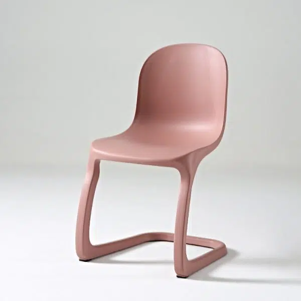 Contemporary Scandinavian Bow Frame Plastic Billet Steel Dining Chair Backrest For Dining Room - Image 19