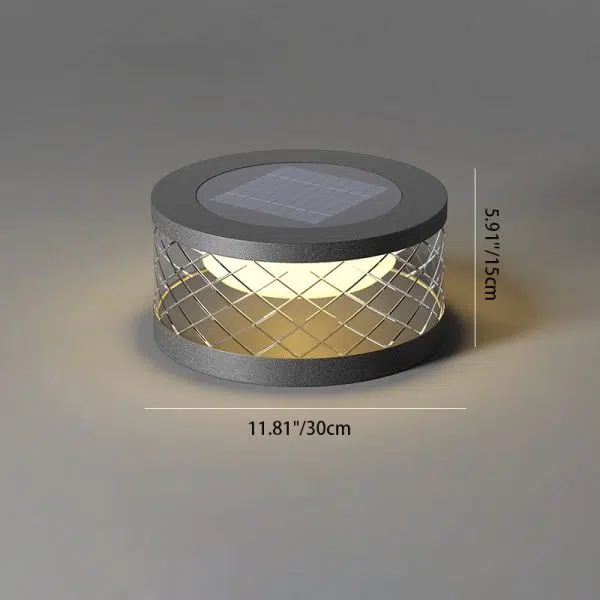 Modern Simplicity Stainless Steel Solar Round LED Outdoor Landscape Light For Garden - Image 5