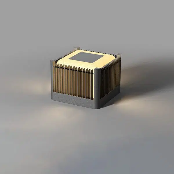 Modern Simplicity Solar Square Cube Stainless Steel Round LED Outdoor Landscape Light For Garden - Image 15