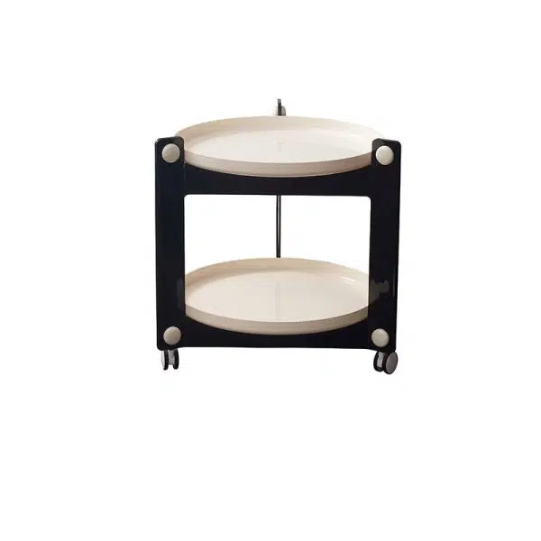 Contemporary Creative Round PET Acrylic End Table 2-Tier For Living Room - Image 16