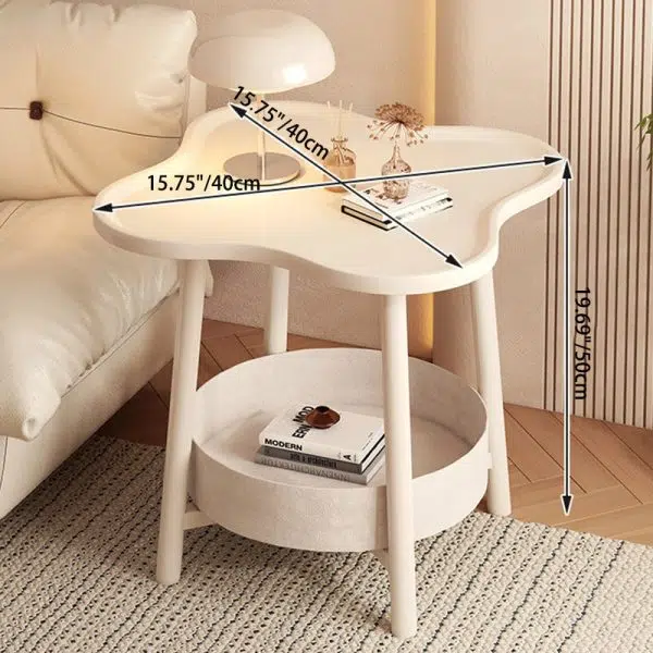 Contemporary Creative Floral Clover Iron End Table Storage Basket For Living Room - Image 5