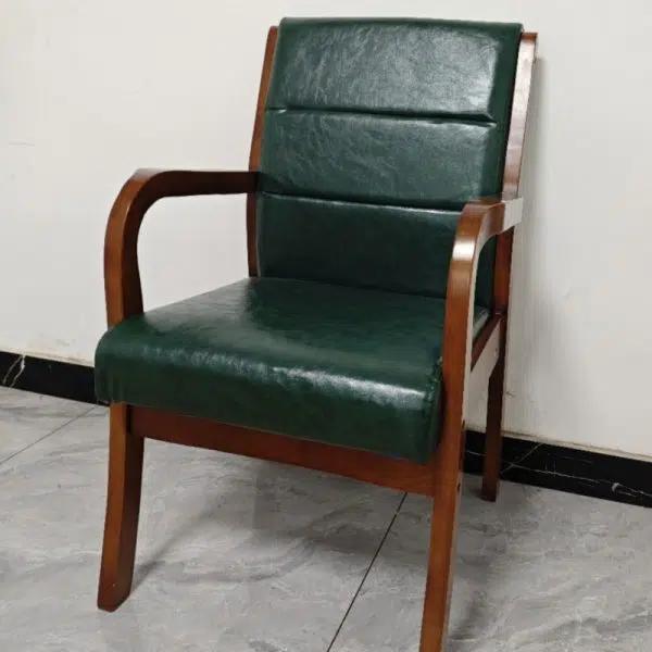 Modern Luxury Rectangular Wood Fabric Leather Chair Backrest Armrest For Living Room - Image 13