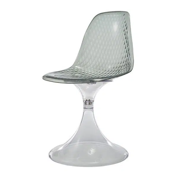 Contemporary Nordic Acrylic Plastics Arc Design Dining Chair Backrest For Dining Room - Image 13