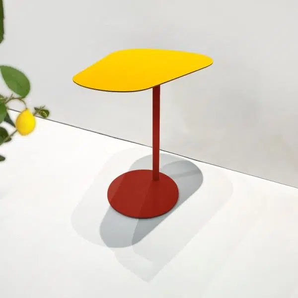 Contemporary Creative Irregular Geometric Round Iron End Table For Living Room - Image 12