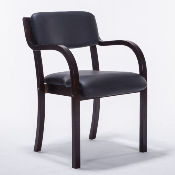 Contemporary Nordic Wood Cotton Linen Fabric Leather Velvet Sponge Square Dining Chair Backrest Armrest For Dining Room - Image 16