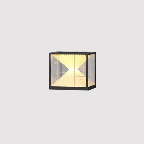 Modern Creative Hourglass Rectangular Acrylic Stainless Steel Outdoor Waterproof Door Post Light - Image 19