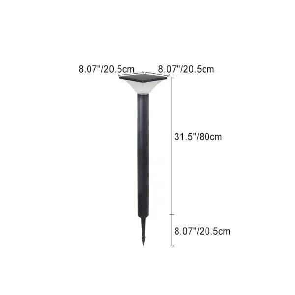 Modern Minimalist Waterproof Solar Round Square Ground Plug PC Aluminum LED Outdoor Light For Garden - Image 7