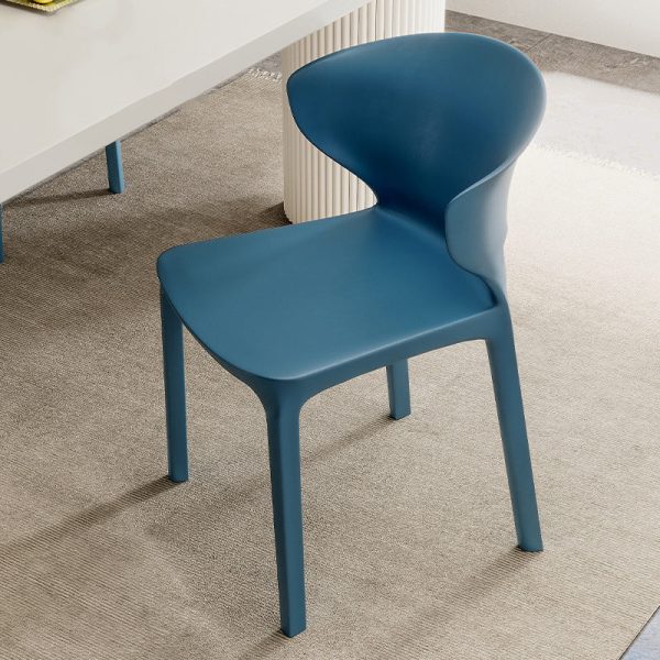 Contemporary Scandinavian PP Plastic Velvet Square Ergonomivally Design Stackable Dining Chair Backrest For Dining Room - Image 30