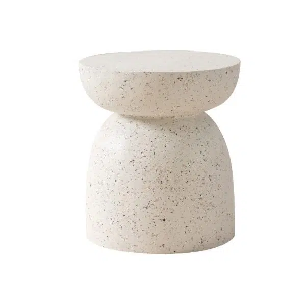 Contemporary Nordic Round Cylinder Magnesium Oxide End Table For Bedroom - Image 14