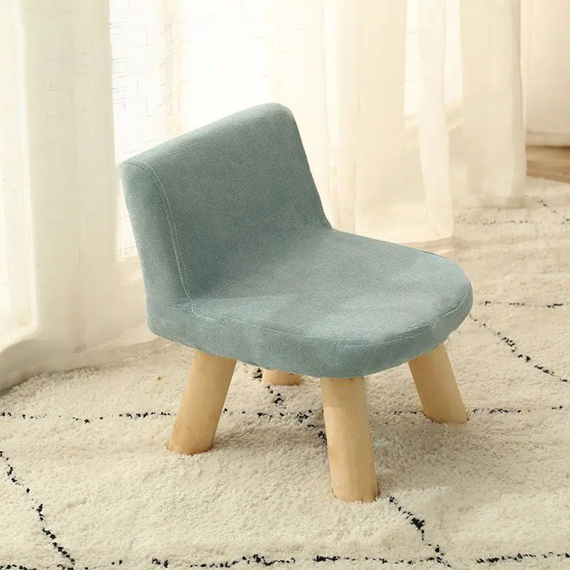 SKU-06-20.jpg Contemporary Creative Square Cotton Linen Solid Wood Chair Backrest Armless For Living Room - Image 12