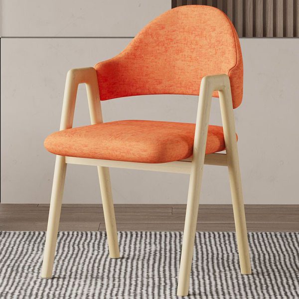 Contemporary Luxury Square Leather Upholstered Dining Chair Backrest Armrest For Dining Room - Image 11