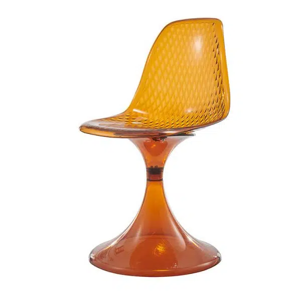 Contemporary Nordic Acrylic Plastics Arc Design Dining Chair Backrest For Dining Room - Image 14