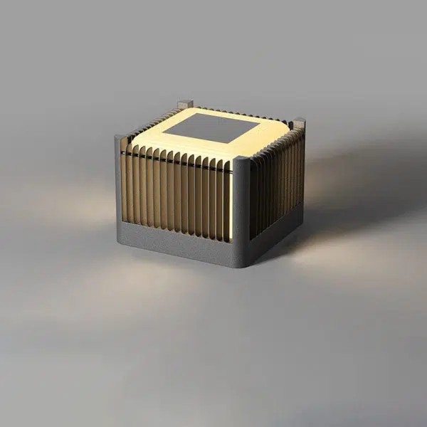 Modern Simplicity Solar Square Cube Stainless Steel Round LED Outdoor Landscape Light For Garden - Image 16