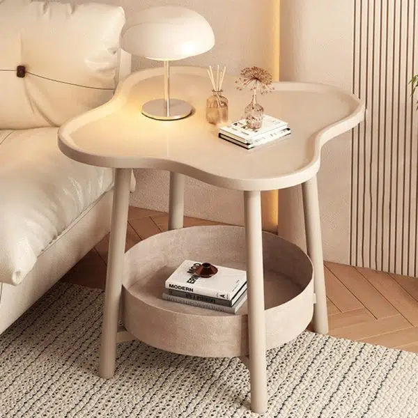 Contemporary Creative Floral Clover Iron End Table Storage Basket For Living Room - Image 20