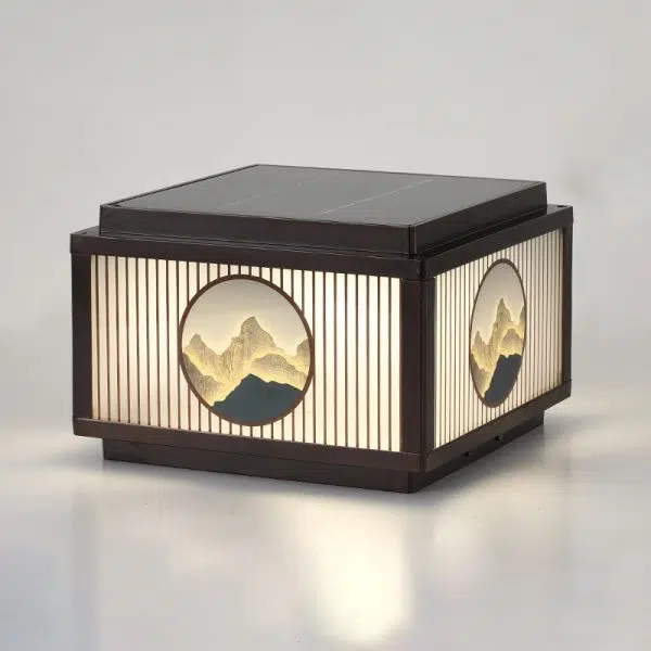 Modern Minimalist Solar Waterproof Square Aluminum Glass LED Post Head Light For Garden - Image 18