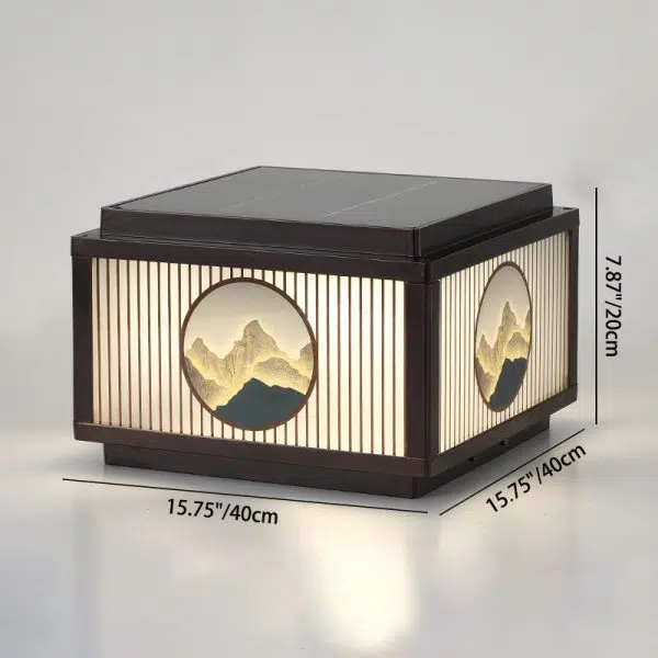 Modern Minimalist Solar Waterproof Square Aluminum Glass LED Post Head Light For Garden - Image 6