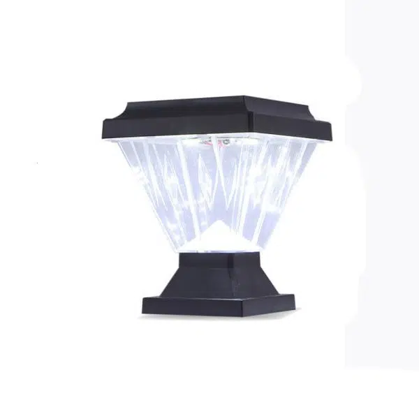 Modern Black Solar Die-Cast Aluminum Glass Outdoor Patio Waterproof Column Head Light - Image 24