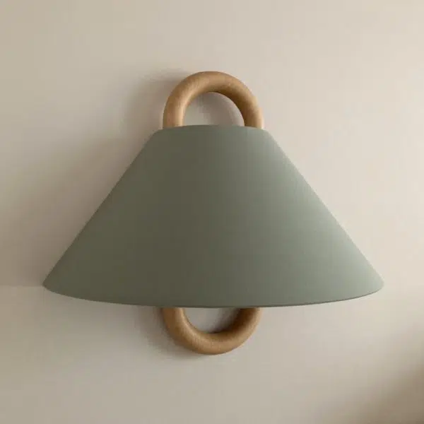 Modern Original Solid Wood Pleated Semi-Circle 1-Light Wall Sconce Lamp - Image 16