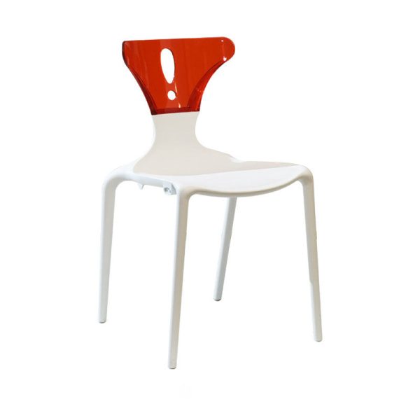 Contemporary Scandinavian PP Square Exclamation Mark Dining Chair Backrest Armrest For Dining Room - Image 19