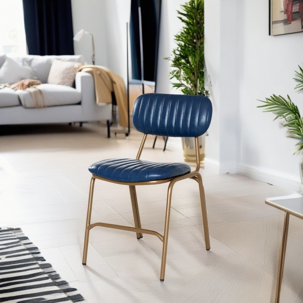 Contemporary Industrial Leather Iron Square Elliptical Stripe Dining Chair Backrest Footrest For Dining Room - Image 20