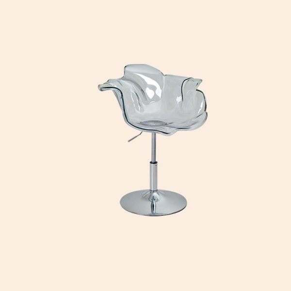 Contemporary Creative Petal Shape Acrylic Liftable Dining Chair Backrest Armrest For Dining Room - Image 19