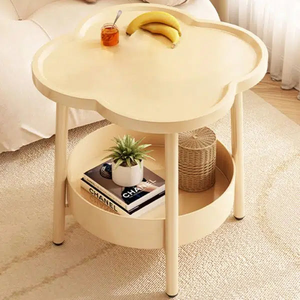 Contemporary Creative Floral Clover Iron End Table Storage Basket For Living Room - Image 21