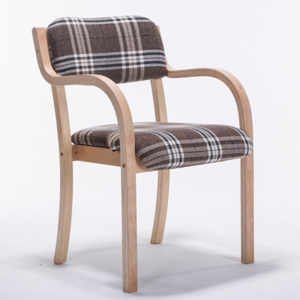 Contemporary Nordic Wood Cotton Linen Fabric Leather Velvet Sponge Square Dining Chair Backrest Armrest For Dining Room - Image 18