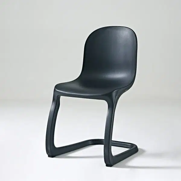 Contemporary Scandinavian Bow Frame Plastic Billet Steel Dining Chair Backrest For Dining Room - Image 21