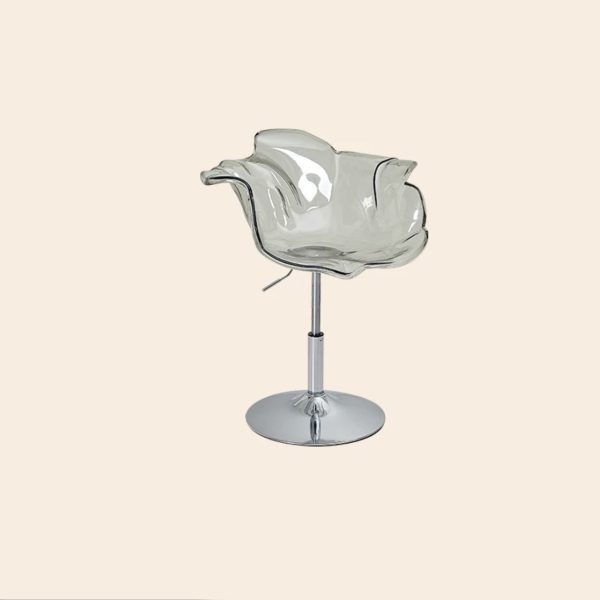 Contemporary Creative Petal Shape Acrylic Liftable Dining Chair Backrest Armrest For Dining Room - Image 20