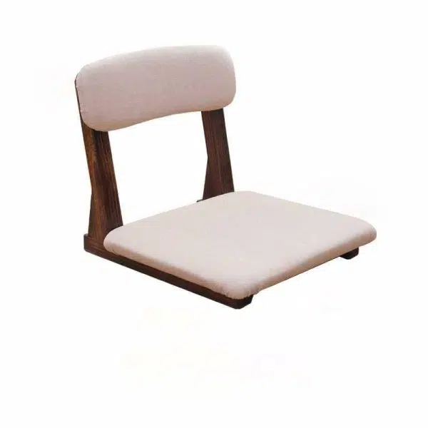 Traditional Japanese Square Paulownia Wood Cotton Linen Chair Tatami Backrest For Entertainment Room - Image 22