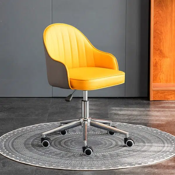 Modern Simplicity Leather Sponge Stainless Steel SGS Desk Chair Backrest Movable For Home Office - Image 17