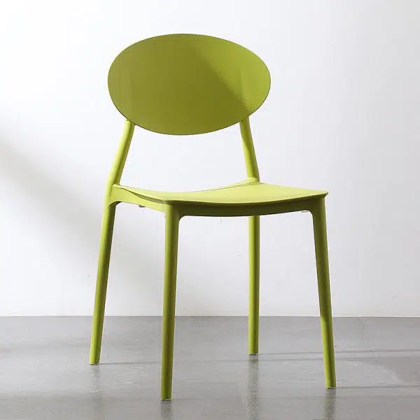 Contemporary Nordic Square Plastic Chair Backrest Armless For Living Room - Image 10