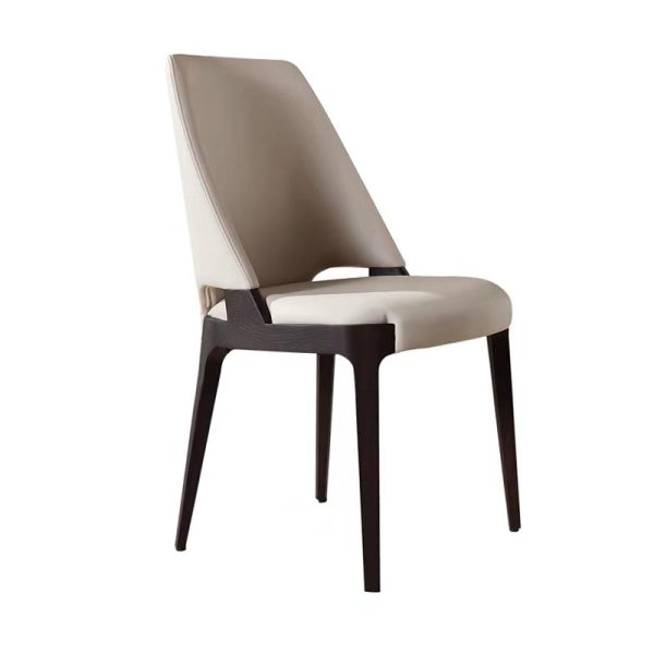 Contemporary Luxury Square Microfiber Leather Upholstered Dining Chair Backrest For Dining Room - Image 13