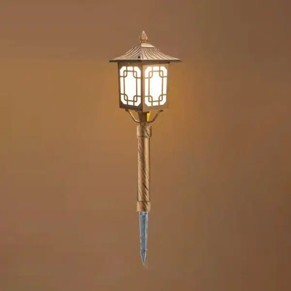Traditional Chinese Solar Waterproof Aluminum Iron Glass Column LED Landscape Lighting Outdoor Light For Garden - Image 16