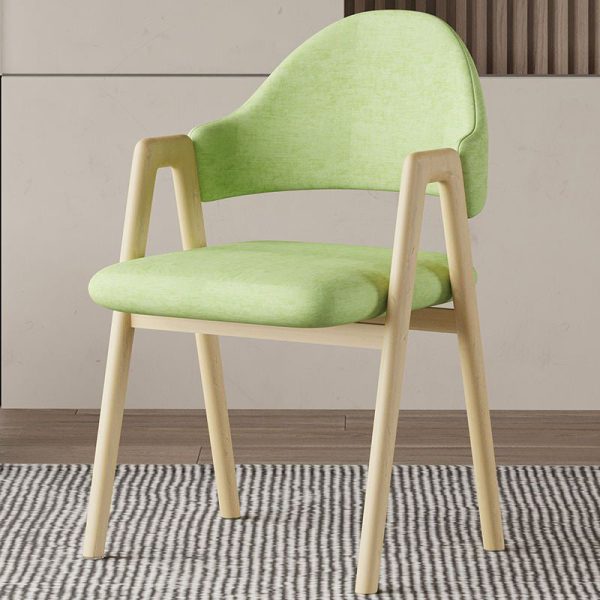 Contemporary Luxury Square Leather Upholstered Dining Chair Backrest Armrest For Dining Room - Image 14