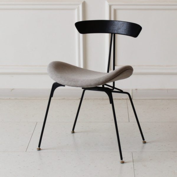 Contemporary Industrial Ant Arch Wood Rebar Leather Fabric Sponge Dining Chair Backrest For Dining Room - Image 22