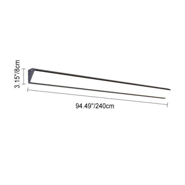 Modern Outdoor Long Bar Aluminum Acrylic Waterproof LED Wall Sconce Lamp - Image 14