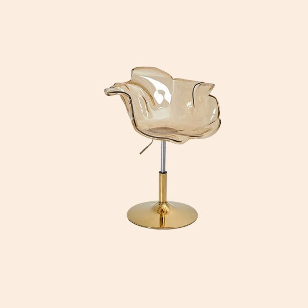 Contemporary Creative Petal Shape Acrylic Liftable Dining Chair Backrest Armrest For Dining Room - Image 21