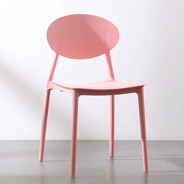 Contemporary Nordic Square Plastic Chair Backrest Armless For Living Room - Image 11