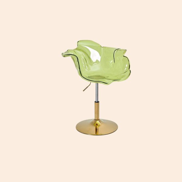 Contemporary Creative Petal Shape Acrylic Liftable Dining Chair Backrest Armrest For Dining Room - Image 23