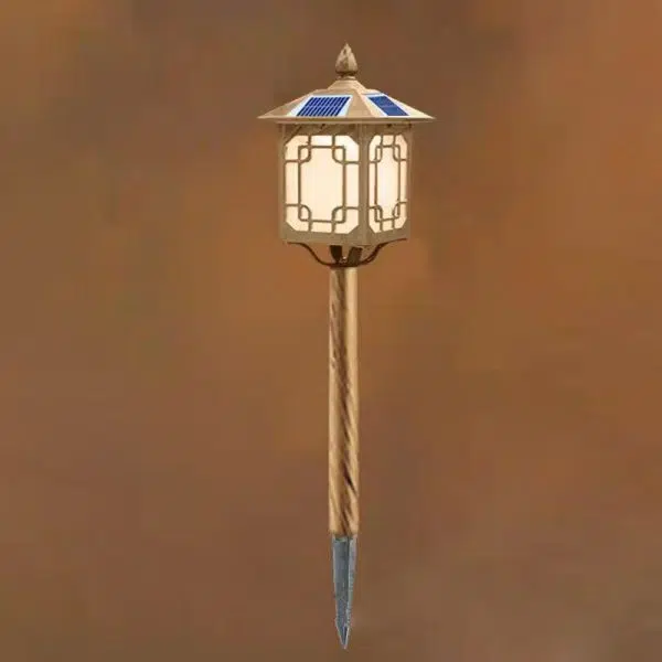 Traditional Chinese Solar Waterproof Aluminum Iron Glass Column LED Landscape Lighting Outdoor Light For Garden - Image 19