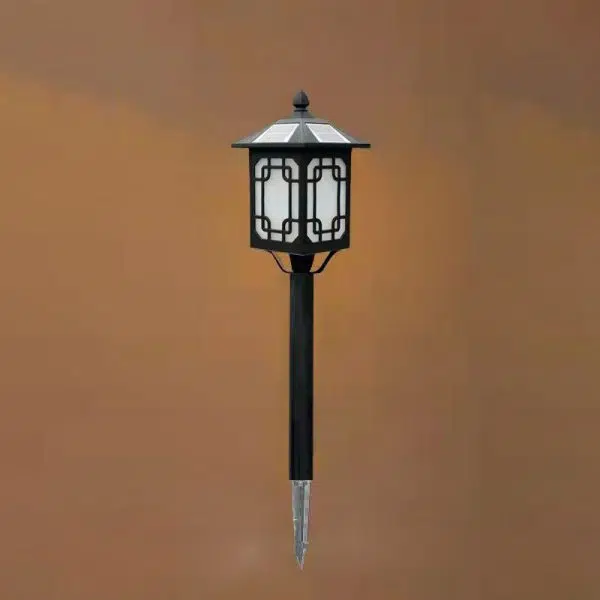 Traditional Chinese Solar Waterproof Aluminum Iron Glass Column LED Landscape Lighting Outdoor Light For Garden - Image 18